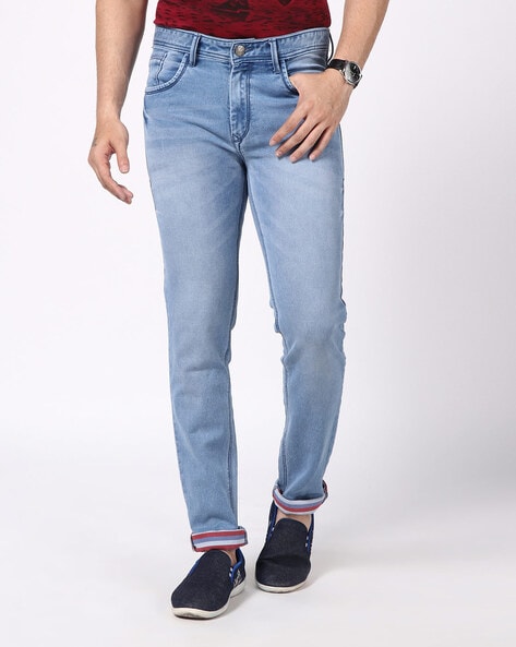 Relaxed Straight Jeans In Cool Embrace® Denim With Mid Rise And Frayed Hems  - Magical Blue | NYDJ