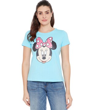 Buy Sky Blue Tshirts for Women by MICKEY MOUSE FAMILY Online