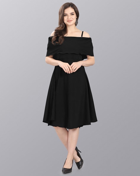 VB off shoulder net dress for women.