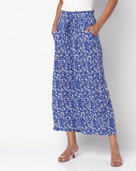 Buy Blue Trousers & Pants for Women by Fig Online