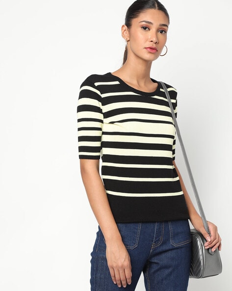 Buy White & Black Sweaters & Cardigans for Women by AJIO Online