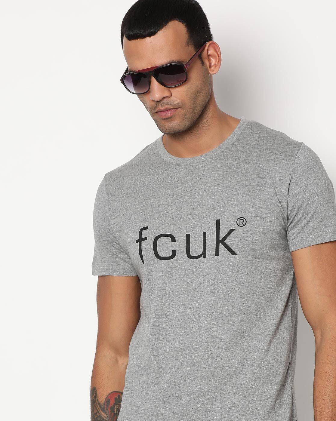 Buy Grey Tshirts for Men by French 