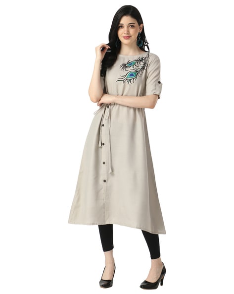 a line dress kurtis