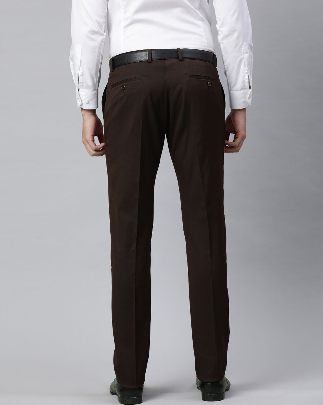 Buy SUITLTD Brown Formal Trousers - Trousers for Men 1012766 | Myntra