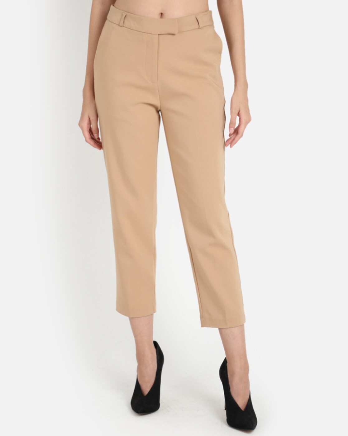 Buy Beige Trousers & Pants for Women by Cover Story Online
