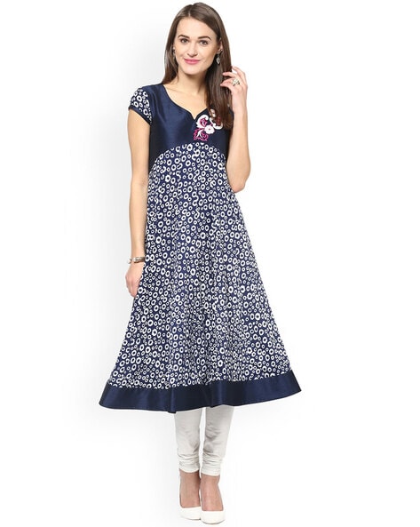 Mbe Floral Print Anarkali Kurta