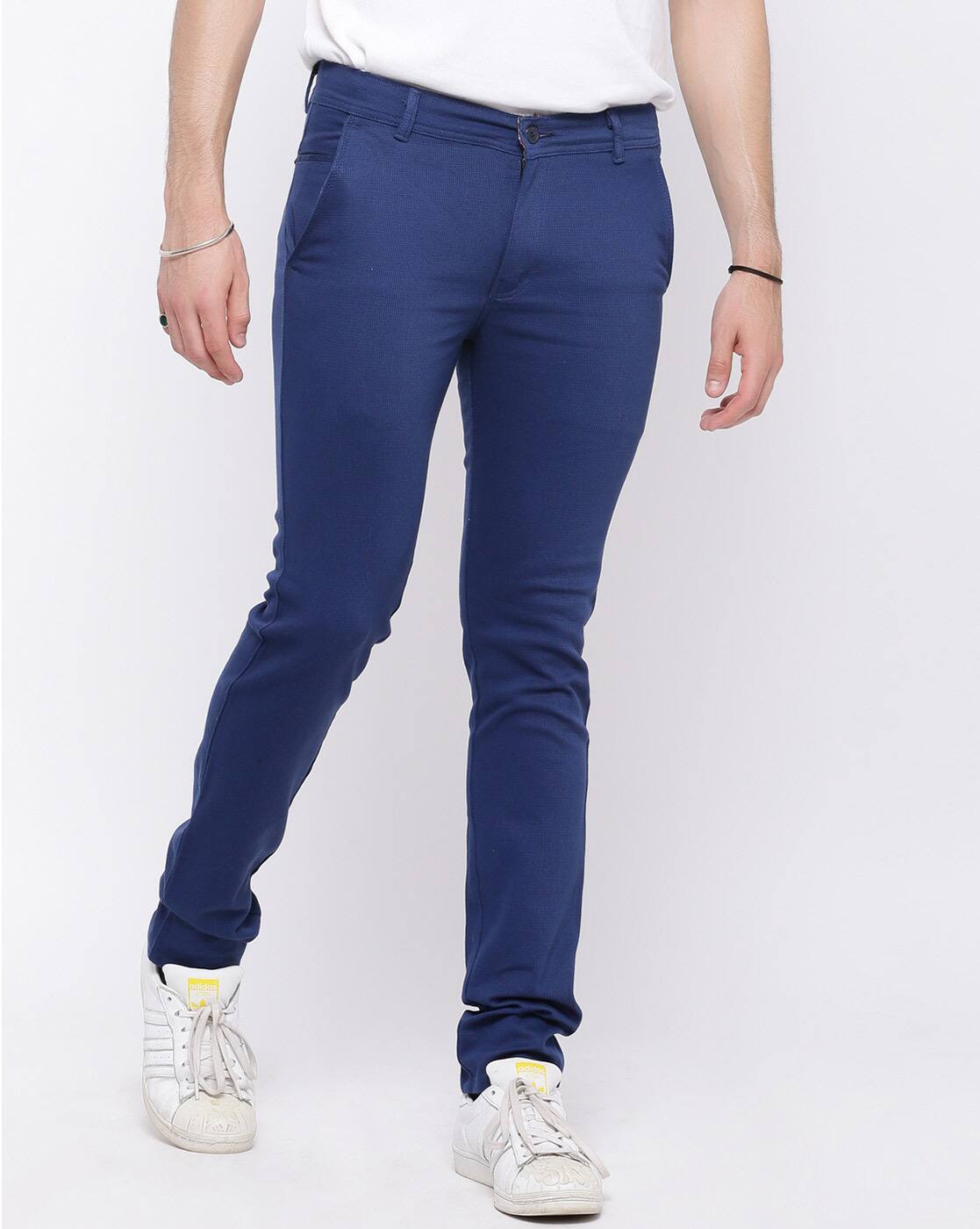 Buy Royal Blue Trousers \u0026 Pants for Men 