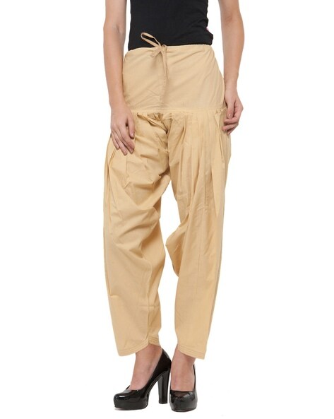 Mid-Rise Patiala Pant with Tie-Up Price in India