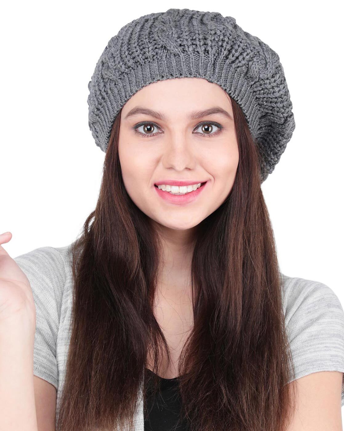 grey knit cap