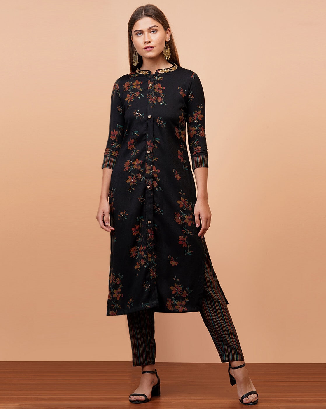 fashor black kurta