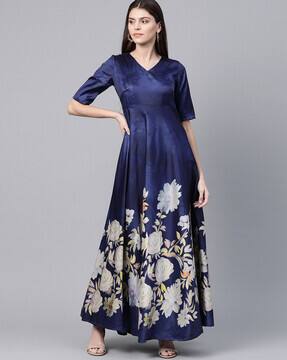 Ajio long frocks Clearance