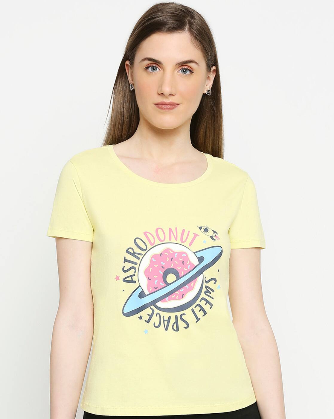 Buy Yellow Tshirts for Women by Honey 