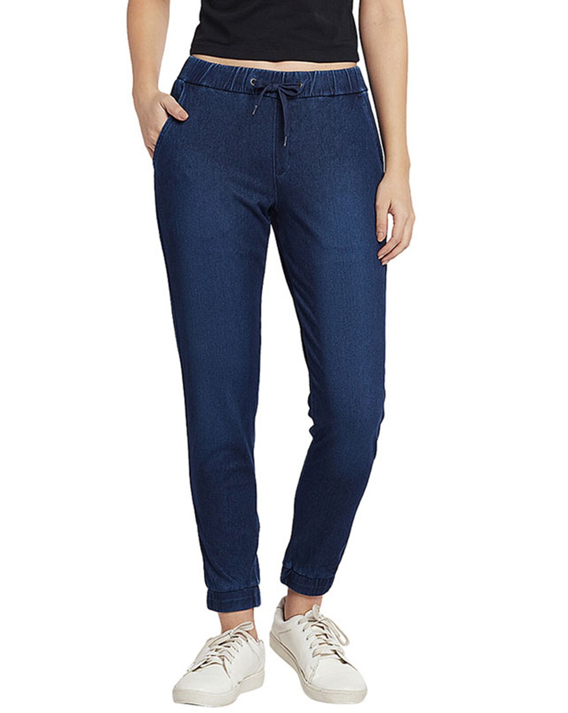 Buy GO COLORS Store Women Dark Blue Denim Jeans Online at Best Prices in  India  JioMart