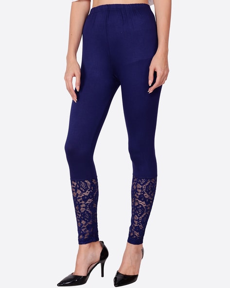 Buy Navy Leggings for Women by LGC Online Ajio