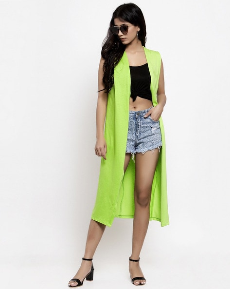 Sleeveless long shrugs on sale online