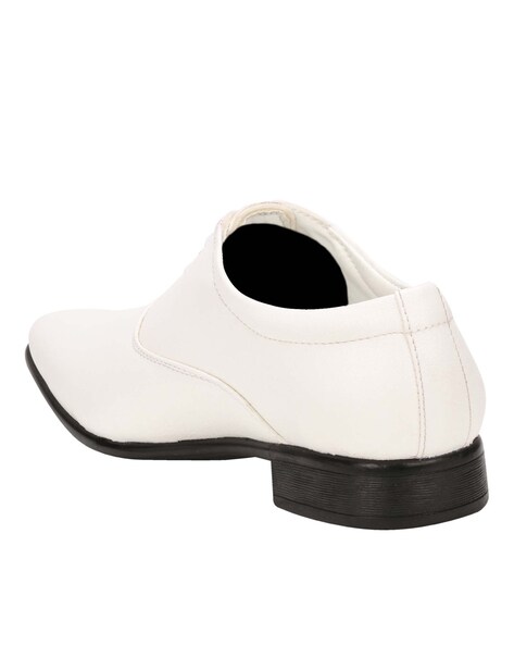 Men's White Lace-up Oxfords Formal Bridal Leather Shoes Block Heels Dress  Shoes | eBay