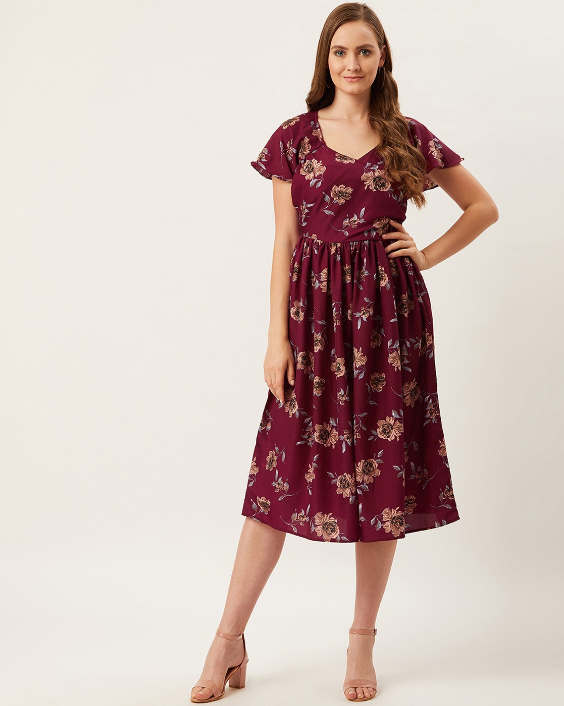 navy floral dress