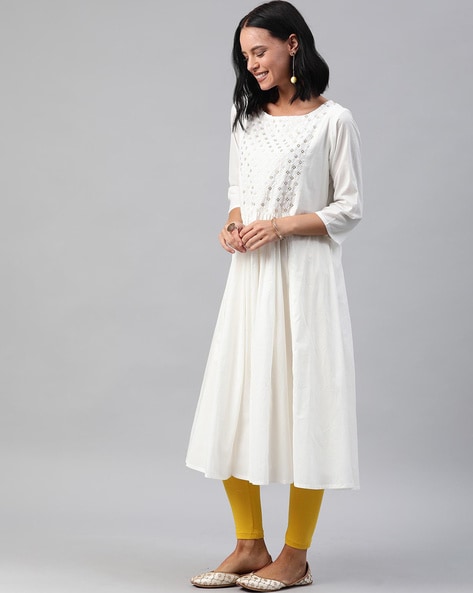 Buy White Kurtis & Tunics for Women by VENISA Online | Ajio.com