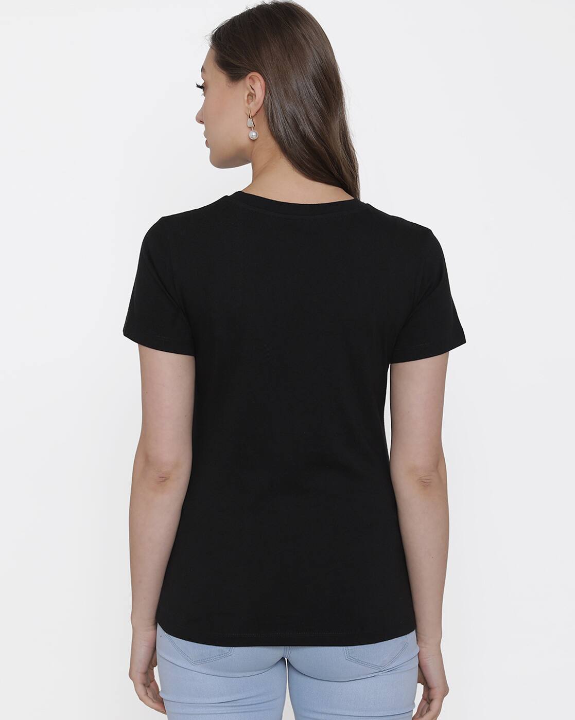 ajio black t shirt