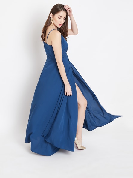 blue dress flowy