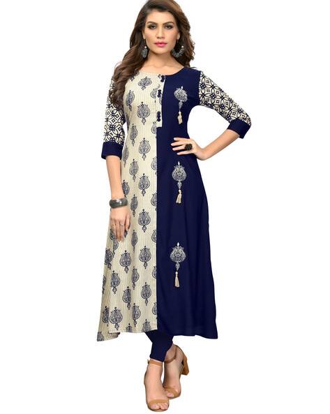 blue kurtis