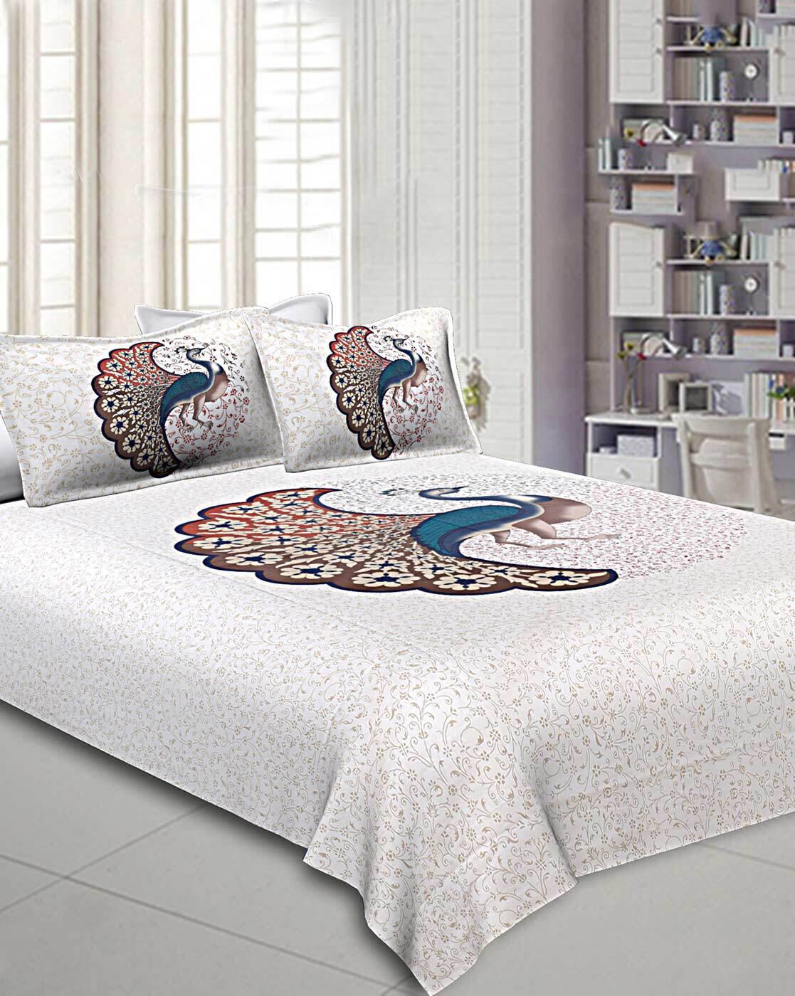white bedsheet with pillow cover