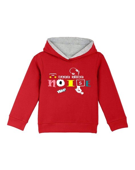 Buy Red Sweatshirts Hoodie for Girls by NAUGHTY NINOS Online