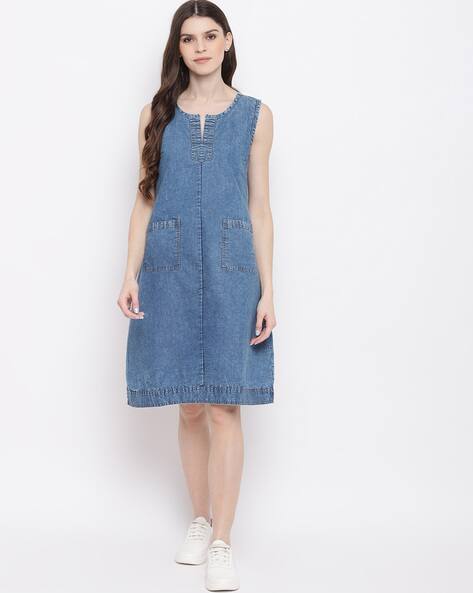 denim frock women