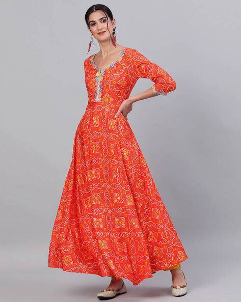 Orange Dresses for Women by Aks Couture 