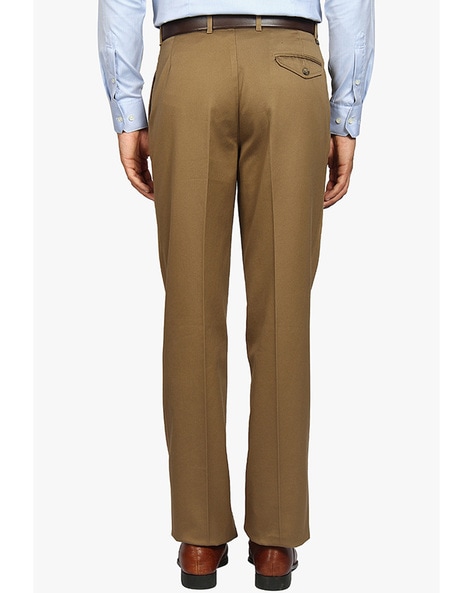 Buy Men Brown Solid Corduroy Trousers online  Looksgudin