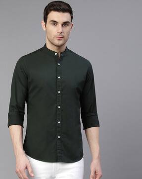 Buy Dusty Green Shirts for Men by 