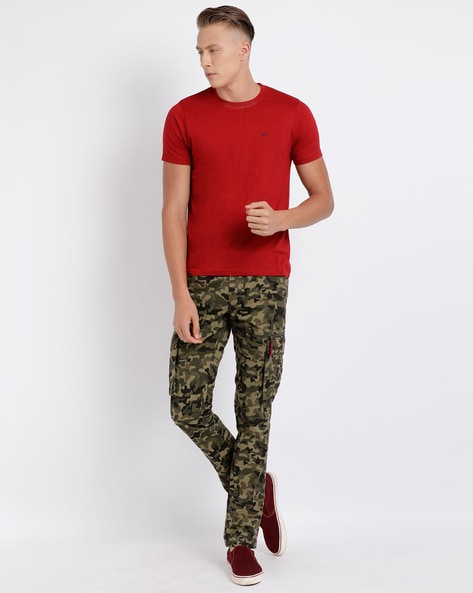 Mens Autumn Camouflage Plus Size Trousers And Feet Pants Loose Overalls RedXXXL   Walmartcom