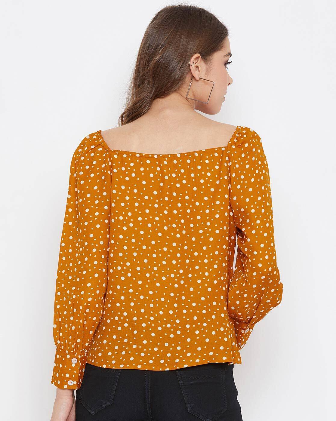 Buy Mustard Tops for Women by PURYS 
