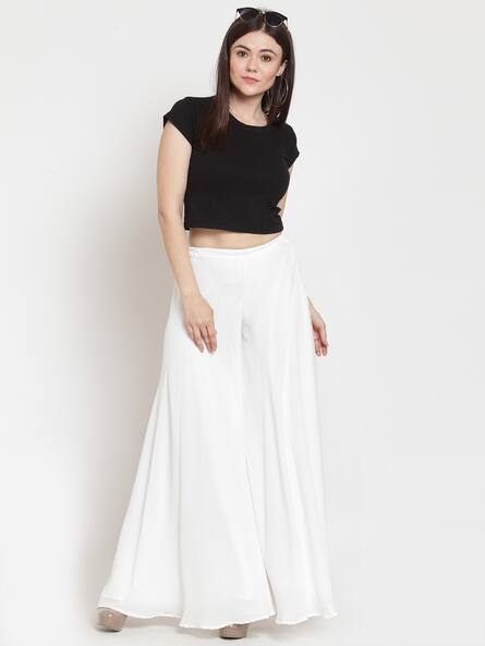 Buy White Trousers \u0026 Pants for Women by 