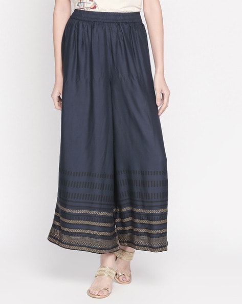 Buy RANGMANCH BY PANTALOONS Women Off White & Navy Printed