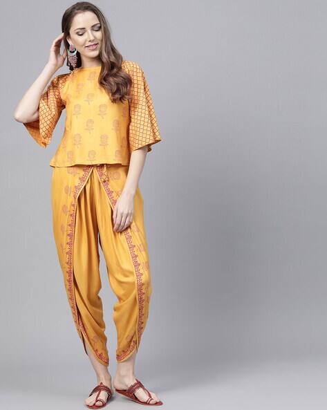 Buy Yellow Fusion Wear Sets for Women 