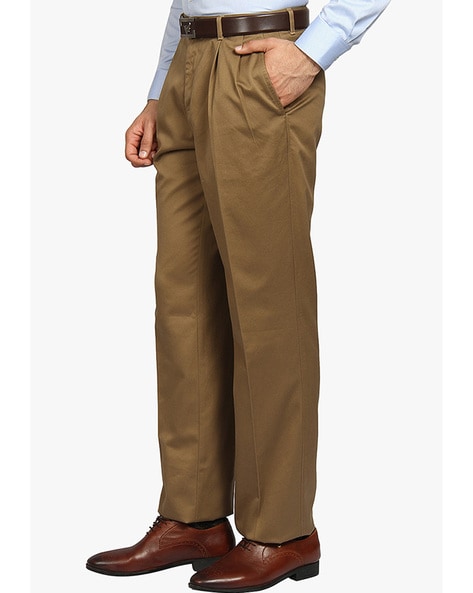 Textured Formal Trousers In Beige B95 Cairo