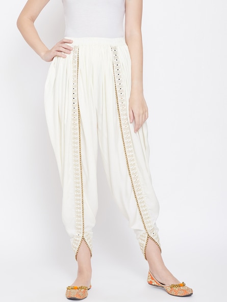 Castle Textured Mid-Rise Dhoti Pants