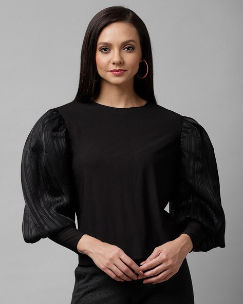 Relaxed Fit Top with Textured Detail
