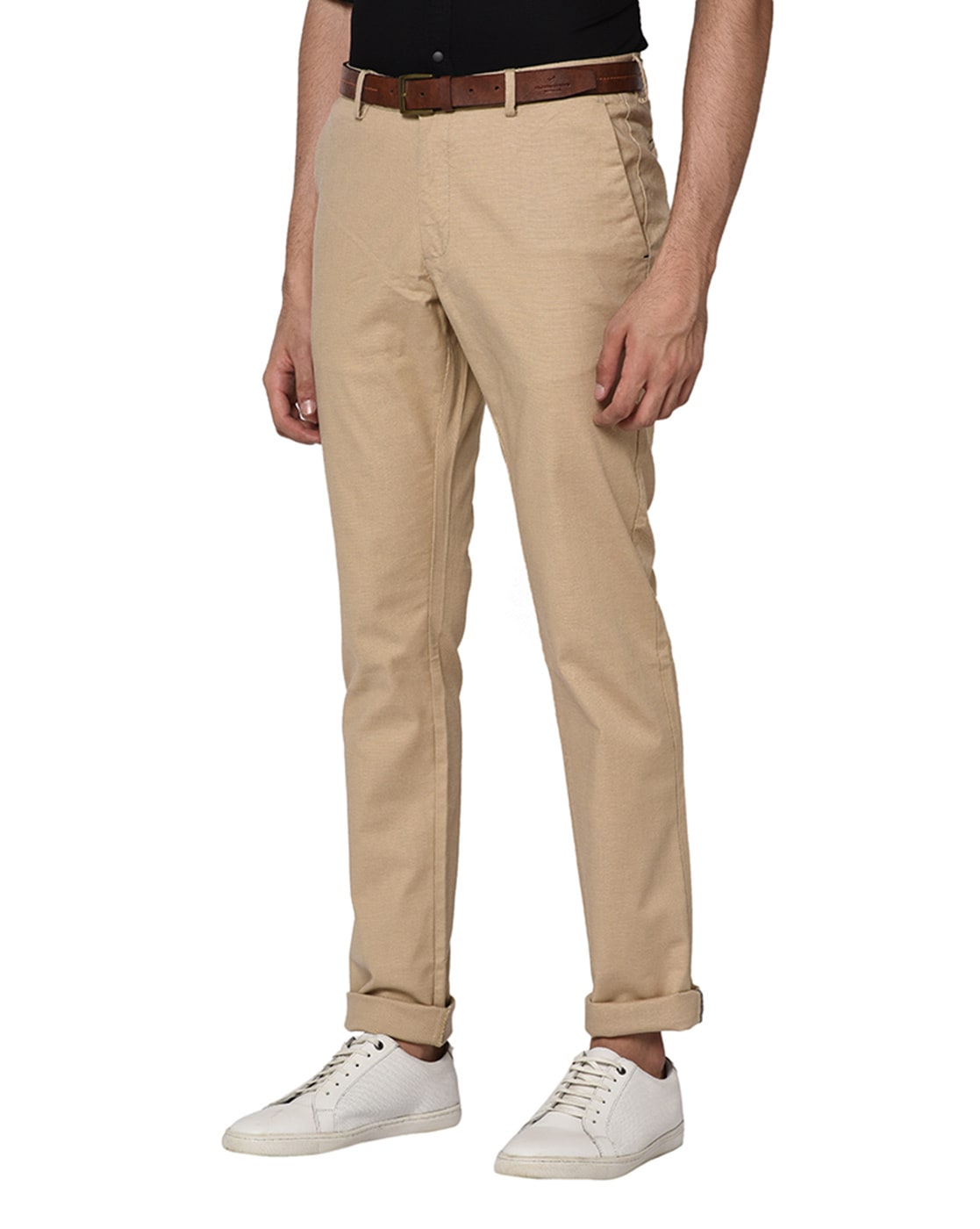 slim fit textured stretch chinos