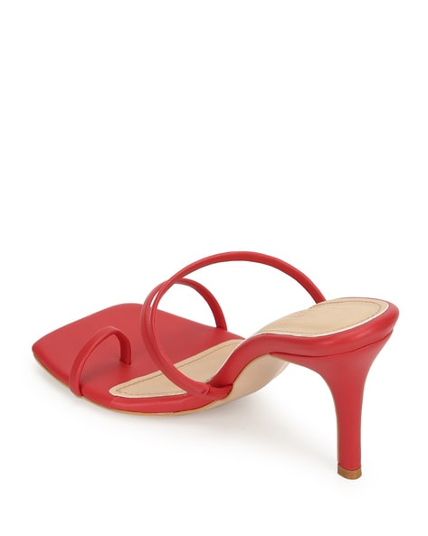 Strappy Stiletto Heeled Mules