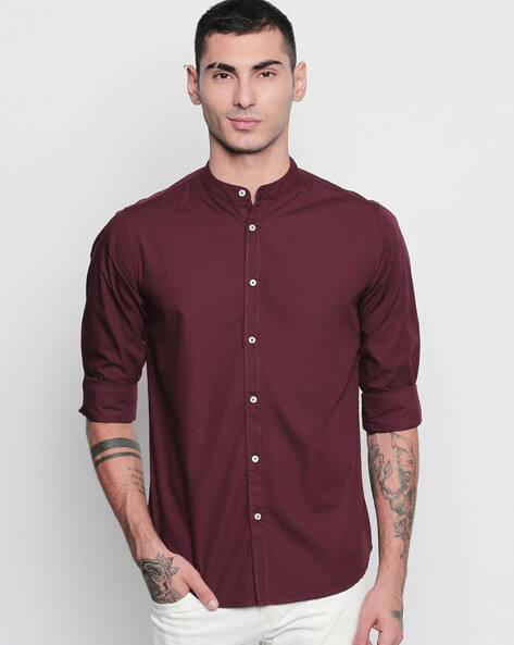 Buy Maroon Shirts for Men by 
