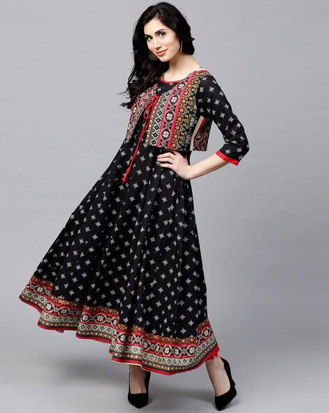 black anarkali kurta
