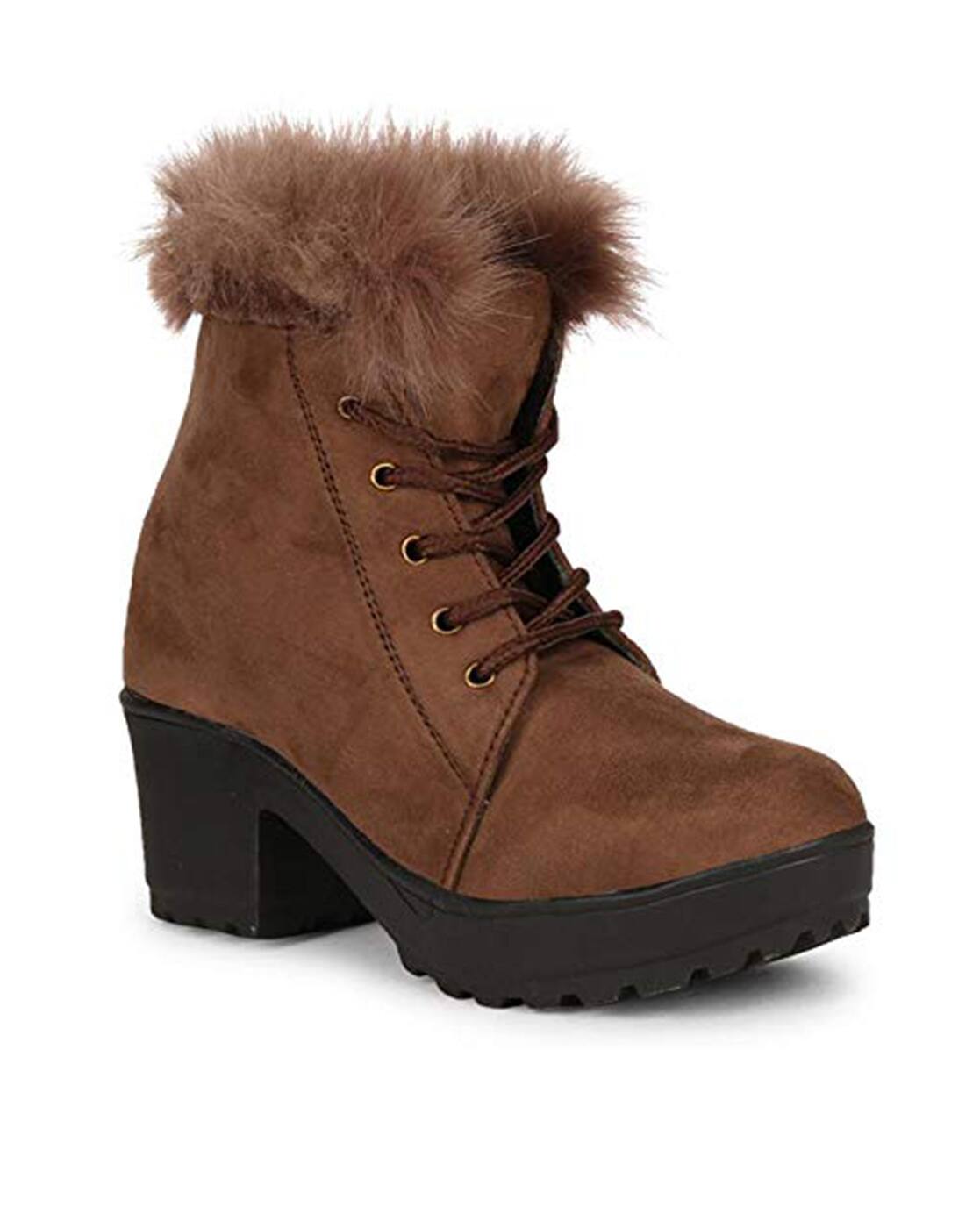 brown boots fur