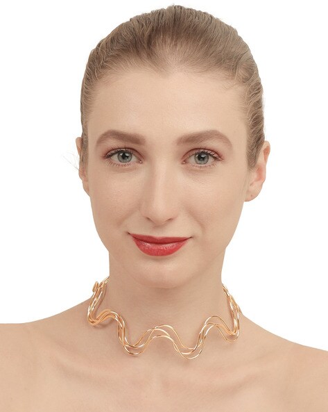 Rose Gold Wedding Statement Crystal Choker Necklace for Brides - Glitz And  Love
