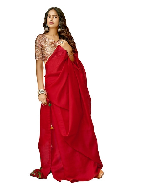 Designer Banarasi Linen Party Wear Sarees – Dailybuyys