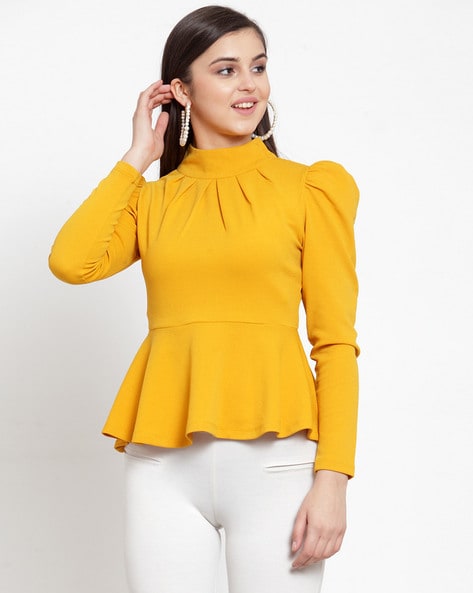 Buy Yellow Tops Women Kassually Online | Ajio.com