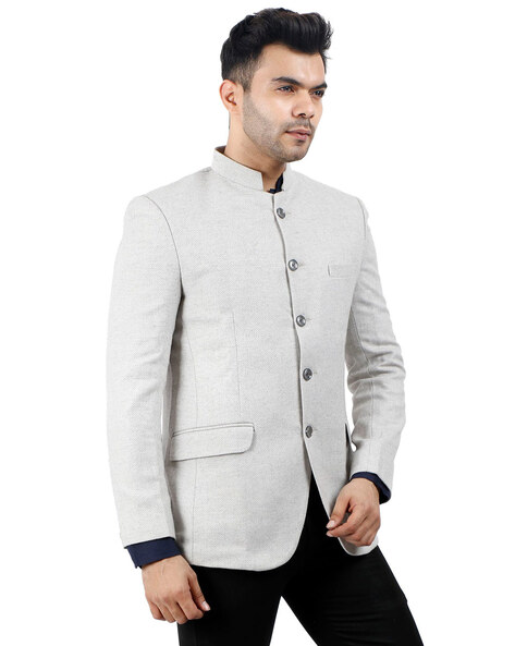 bandhgala blazer with jeans