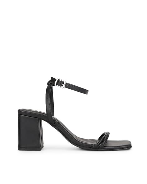 Buy Black Heeled Sandals for Women by Sneak-a-Peek Online