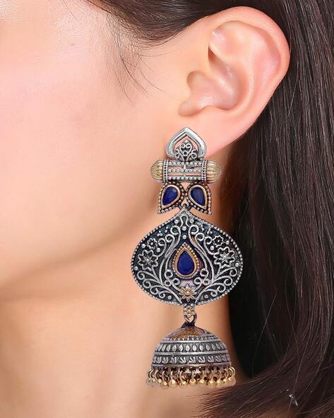 Sanjita Kundan Long Earrings – Indiatrendshop